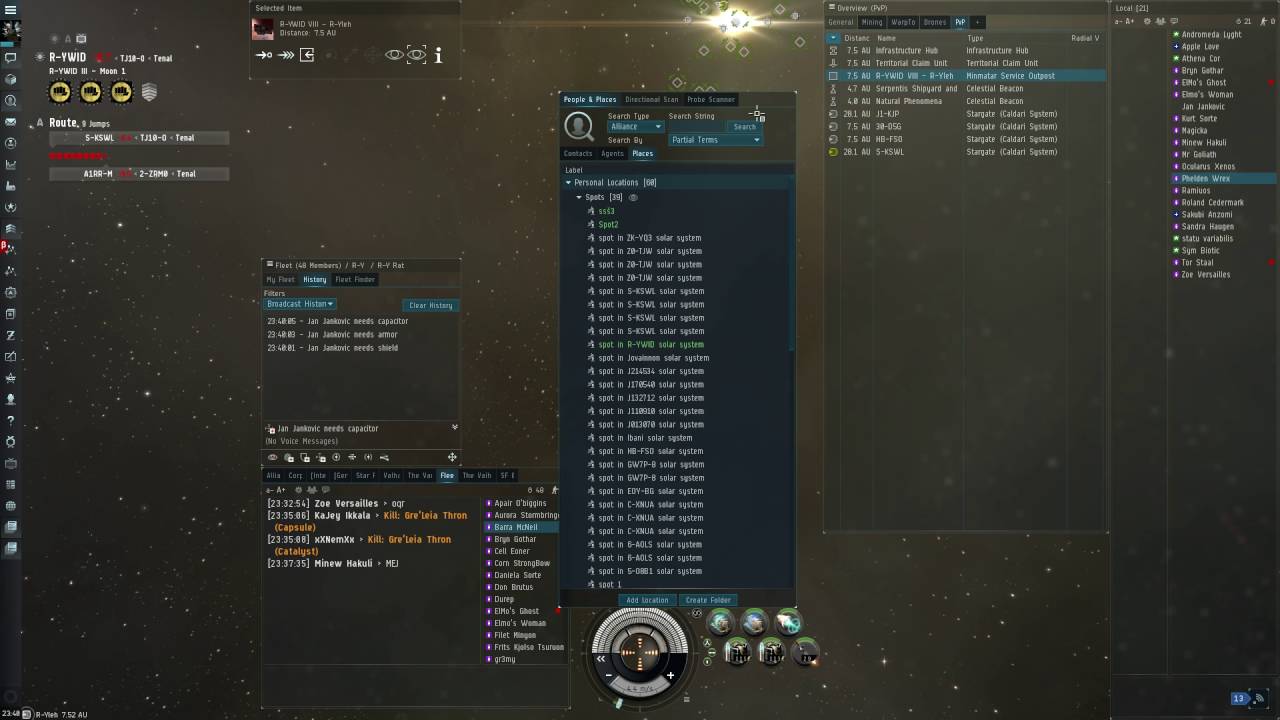 how to add color to screen in eve online